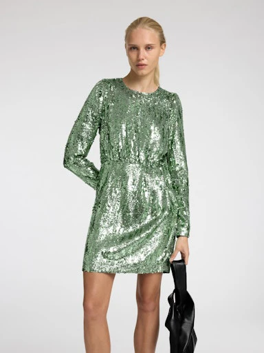 Jurken lange mouw groen Selected FEMME - Image 6