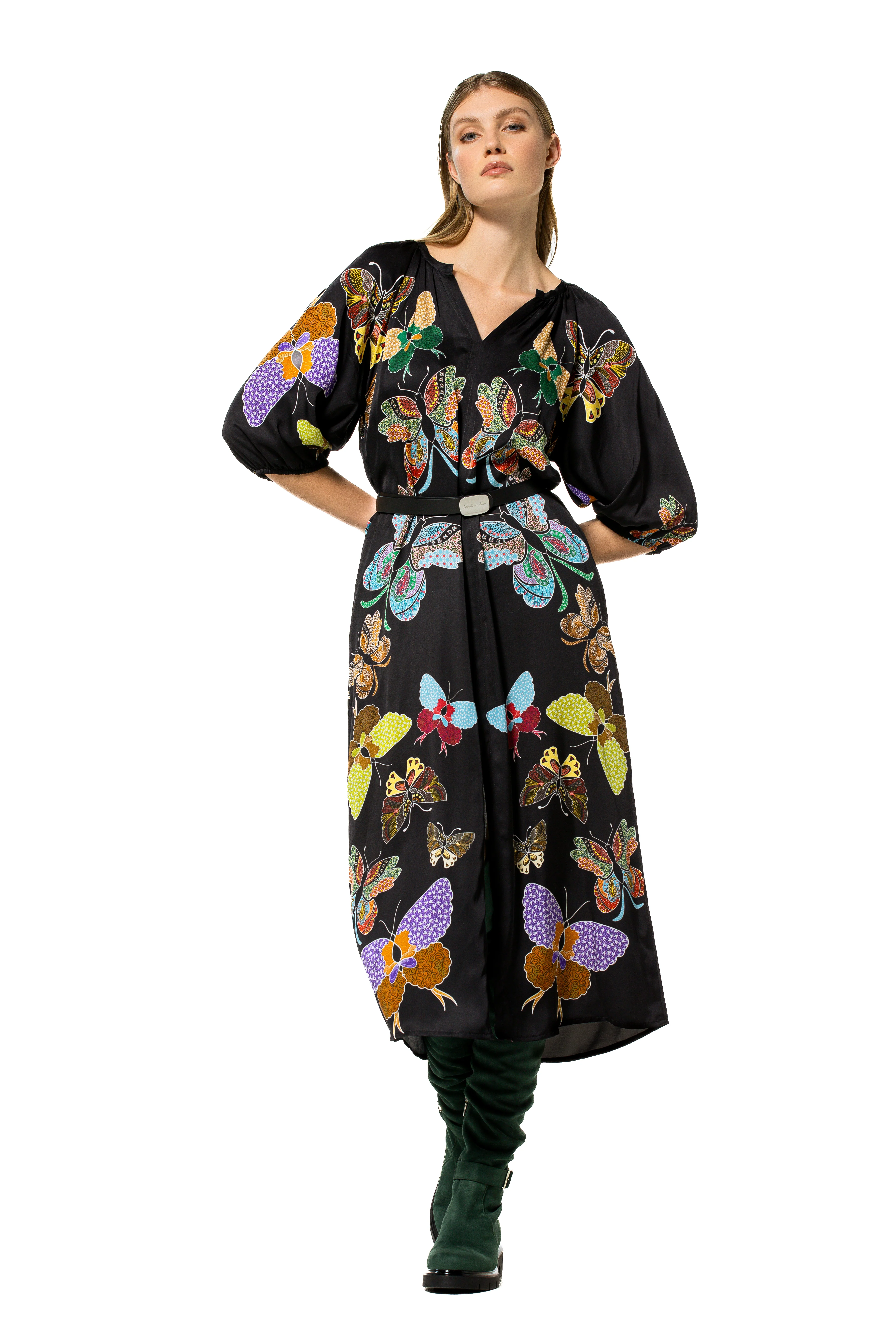 Jurken lange mouw multicolor Caroline Biss - Image 3