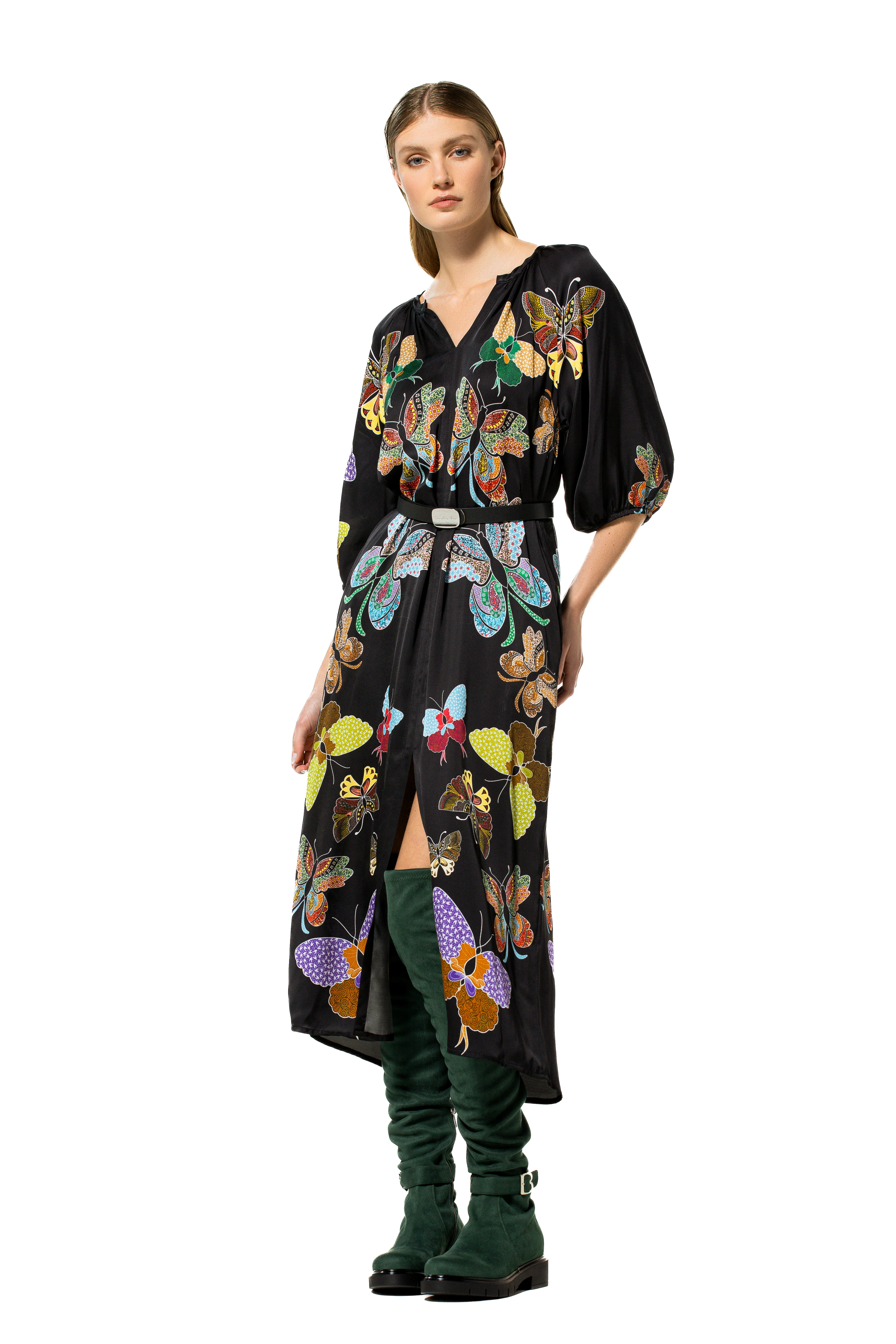 Jurken lange mouw multicolor Caroline Biss - Image 4