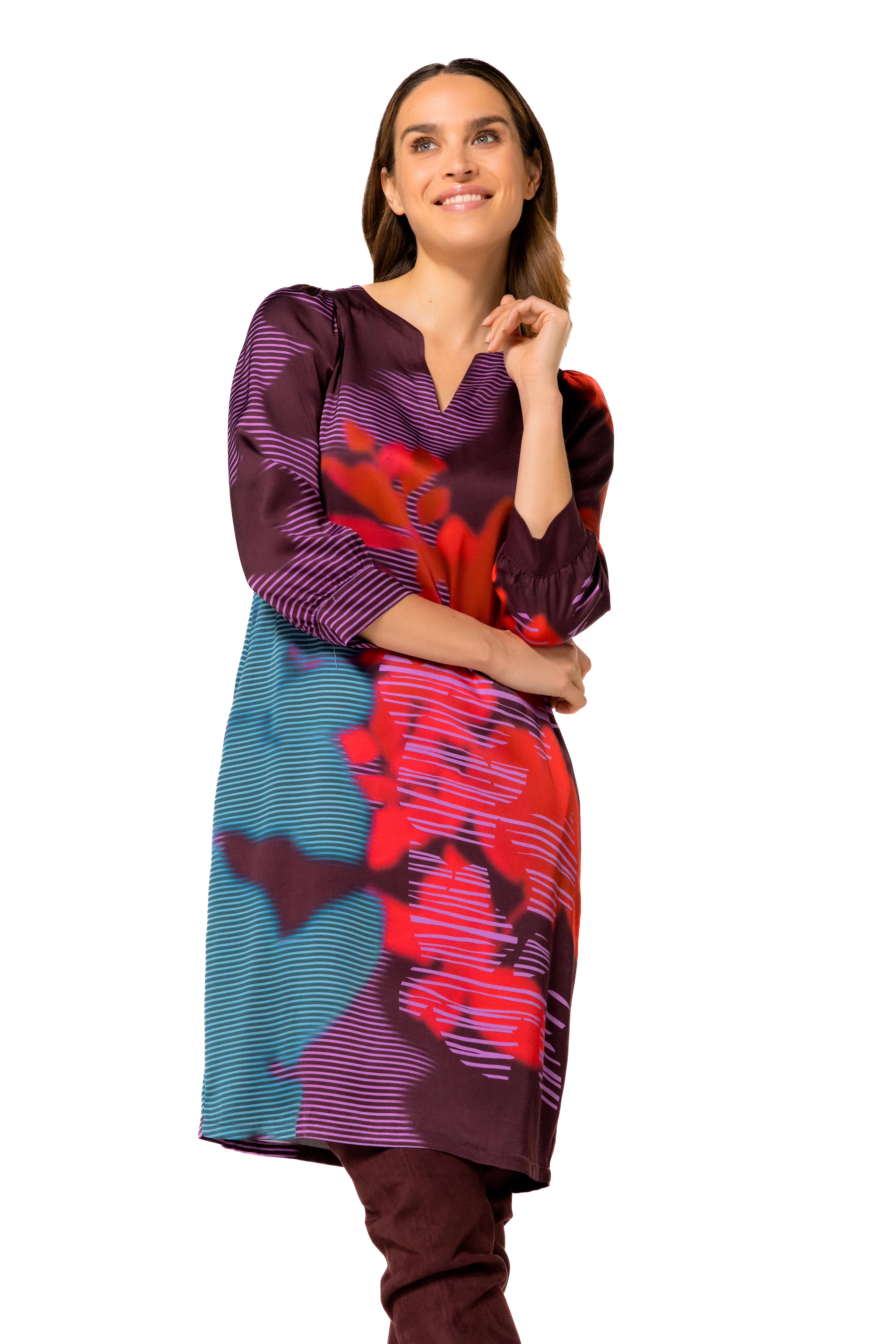 Jurken lange mouw multicolor Caroline Biss - Image 3