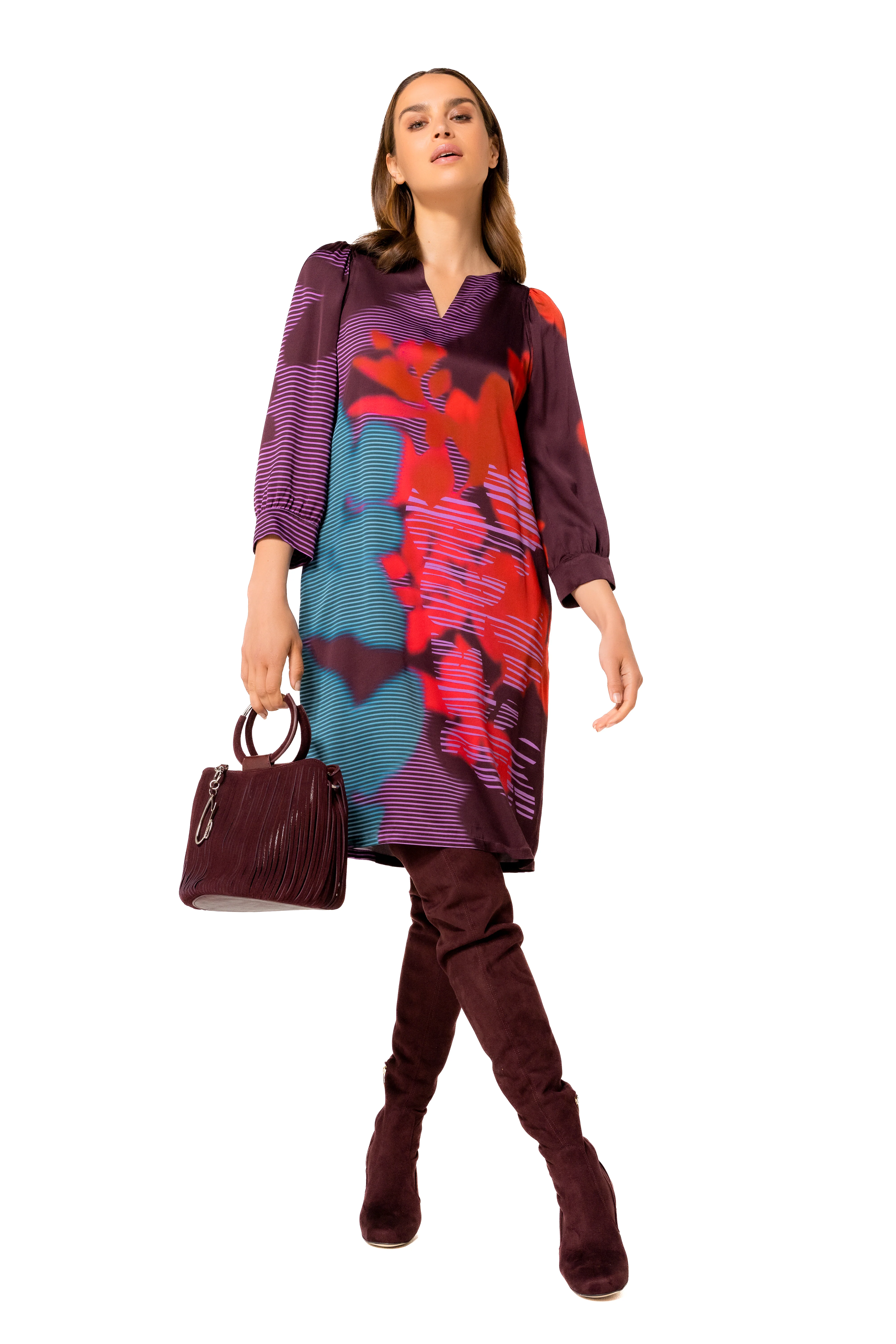 Jurken lange mouw multicolor Caroline Biss - Image 4