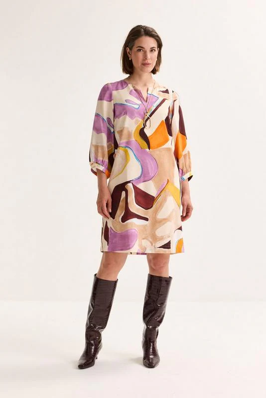 Jurken lange mouw multicolor Mayerline