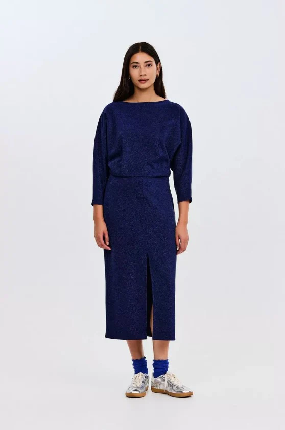 Jurken lange mouw navy CKS