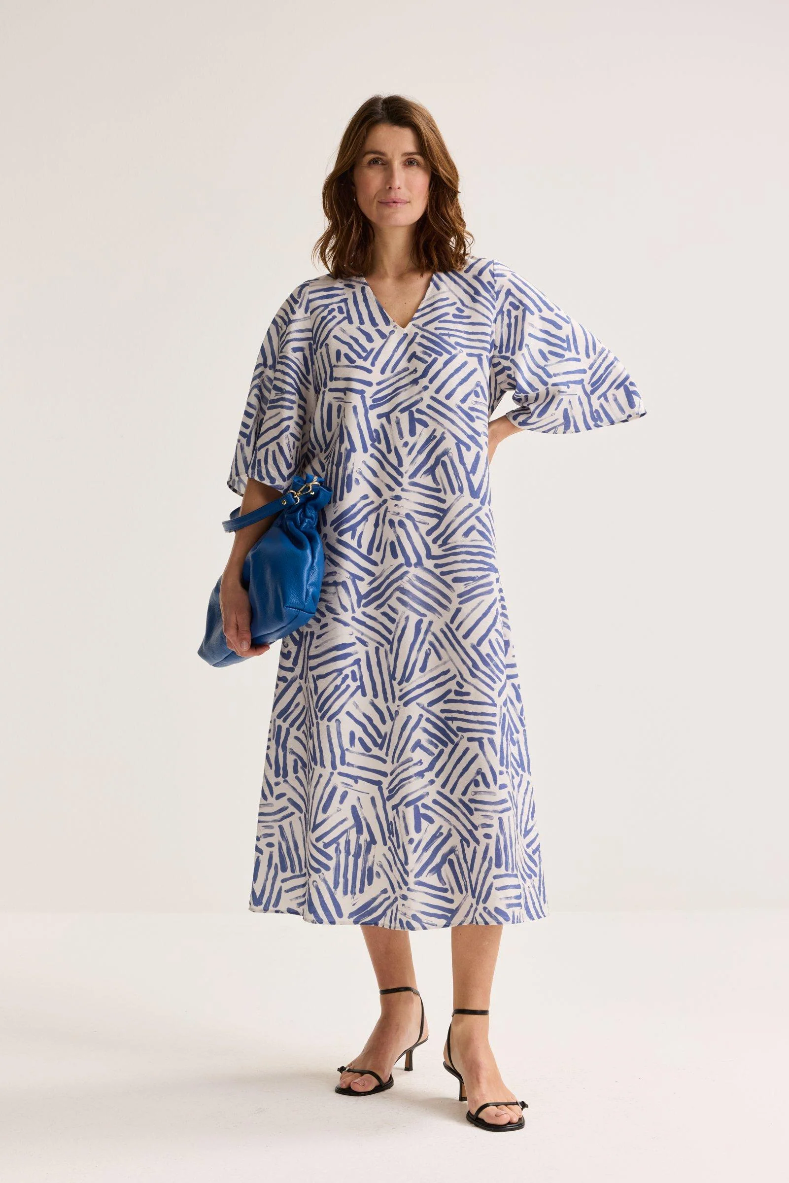 Jurken lange mouw navy Mayerline