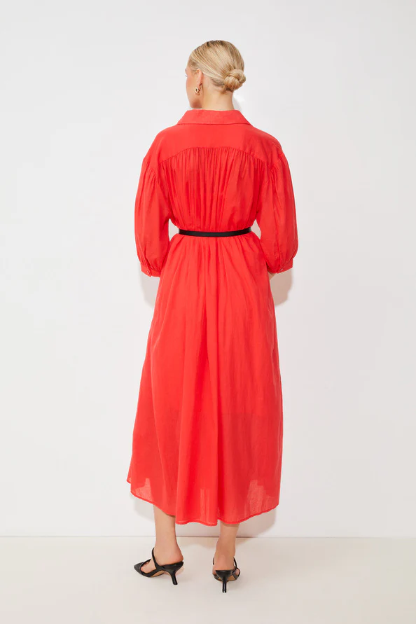 Jurken lange mouw rood Suncoo Paris - Image 3