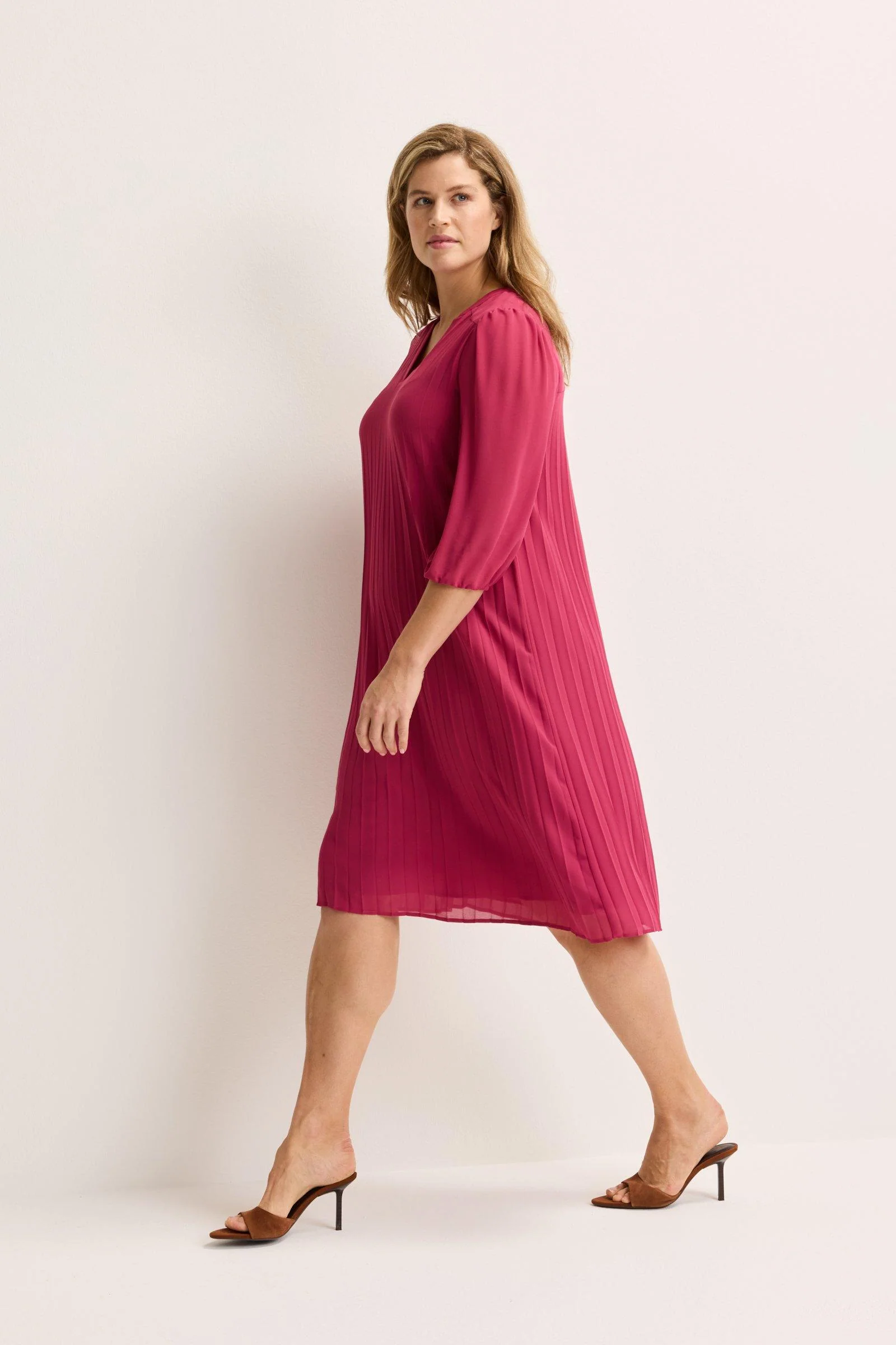 Jurken lange mouw roze Mayerline - Image 2