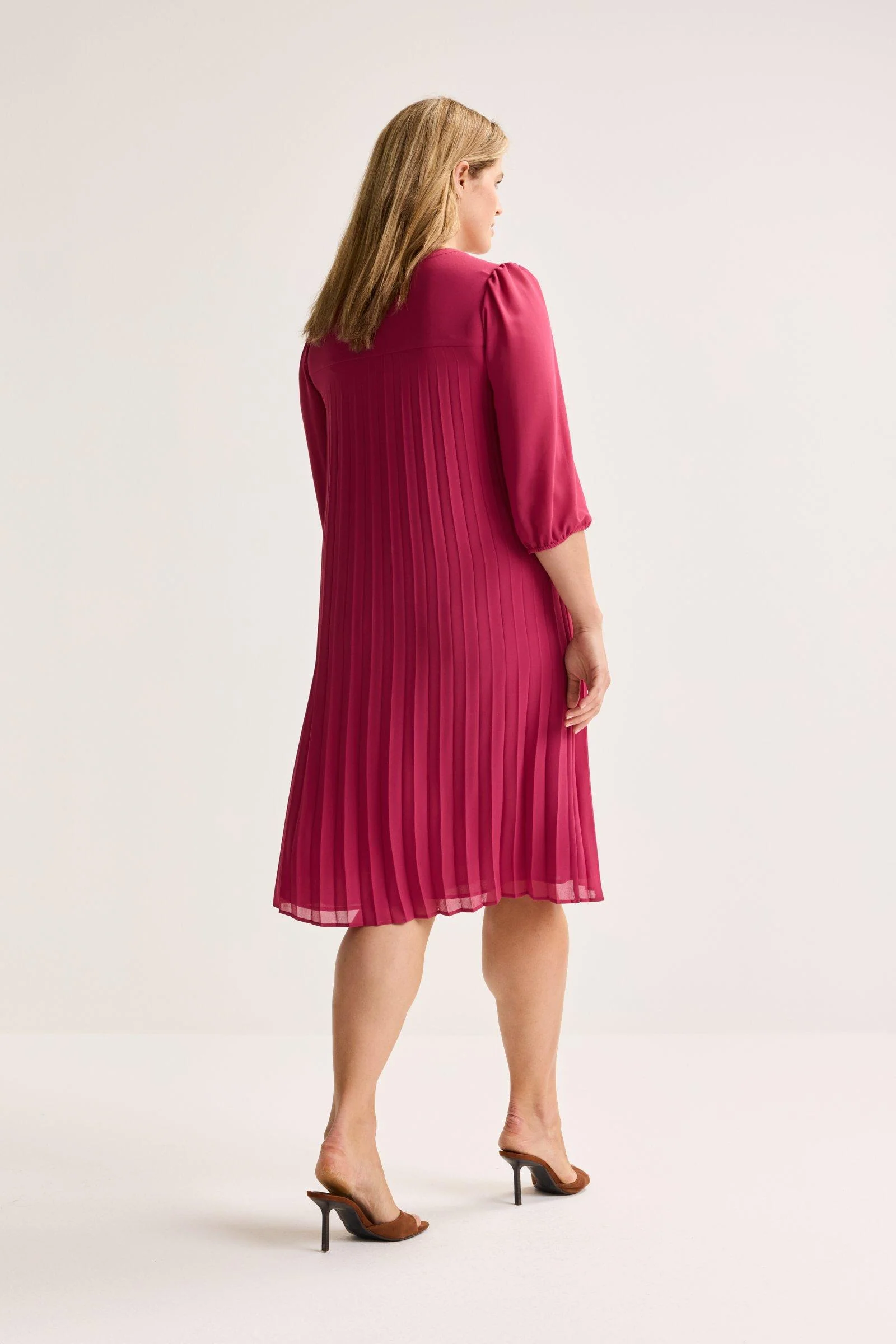 Jurken lange mouw roze Mayerline - Image 3