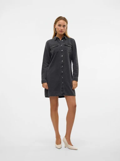 Jurken lange mouw zwart VERO MODA - Image 5