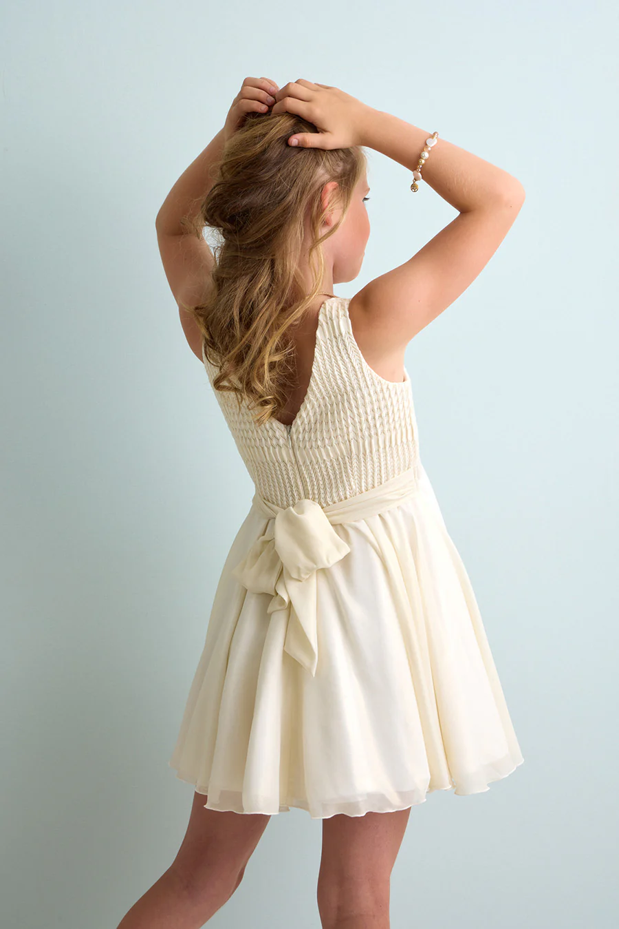 Jurken zonder mouw beige Diamante Blu