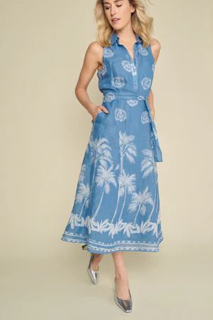 Jurken zonder mouw blauw Marie Méro