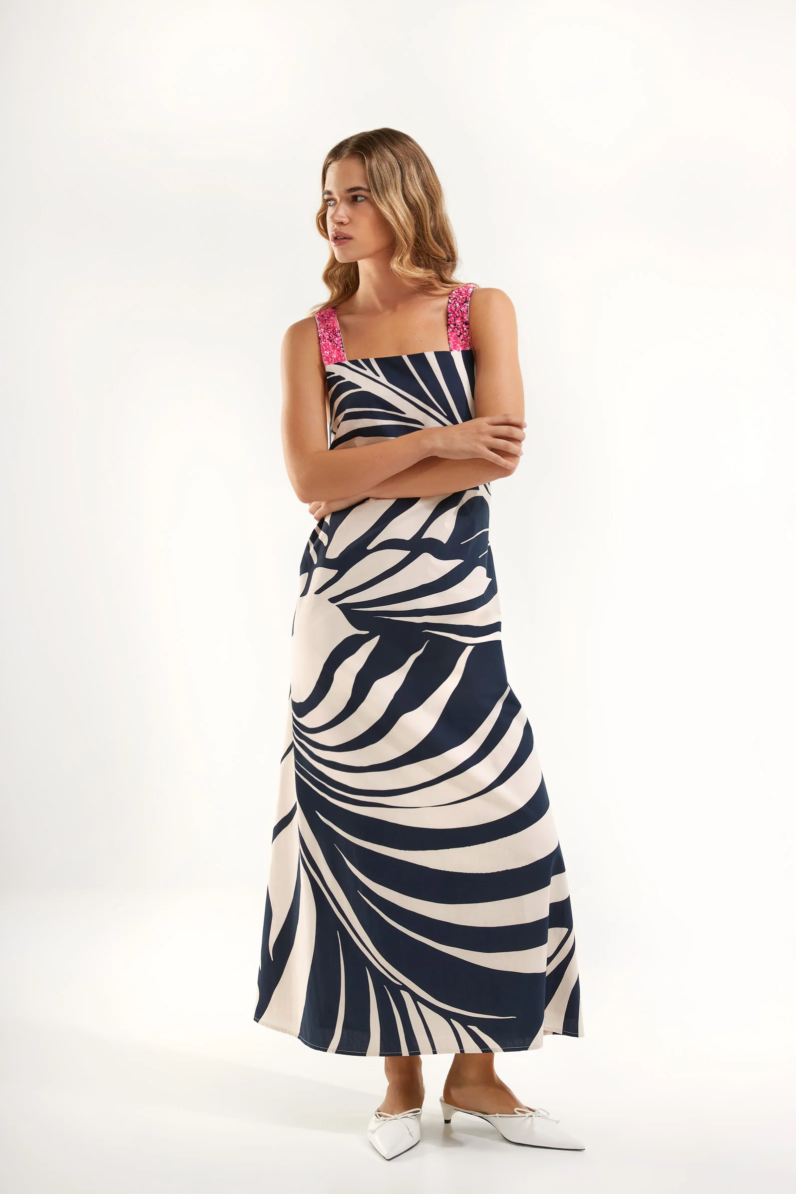 Jurken zonder mouw navy Senso