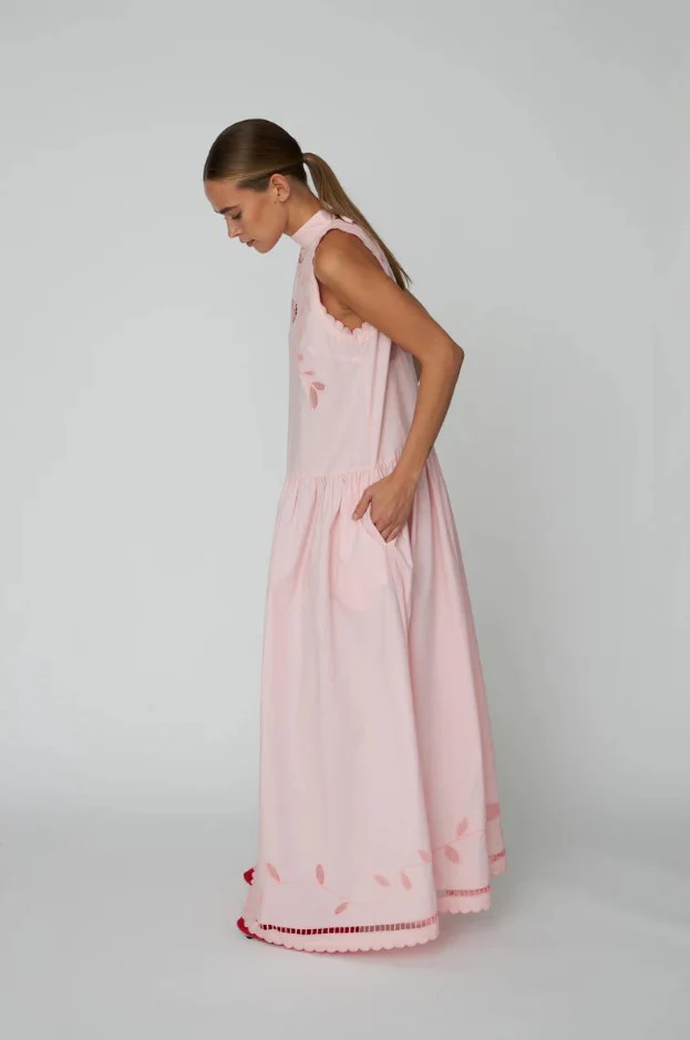 Jurken zonder mouw roze STELLA NOVA - Image 3