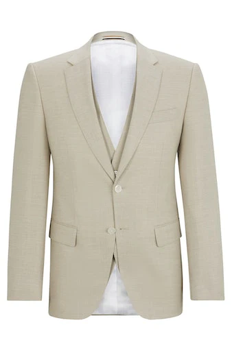 Kostuums 3-delig beige Boss Men Black