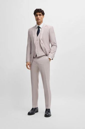 Kostuums 3-delig roze Boss Men Black