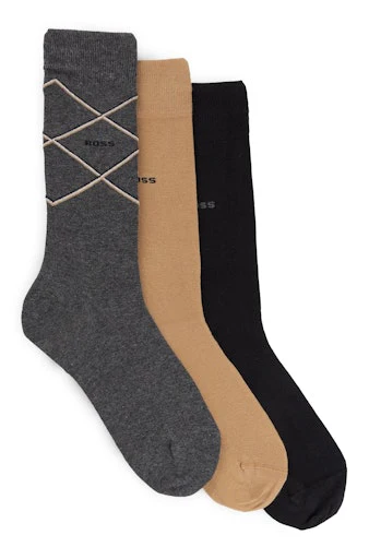 Kousen zwart Boss Men Black