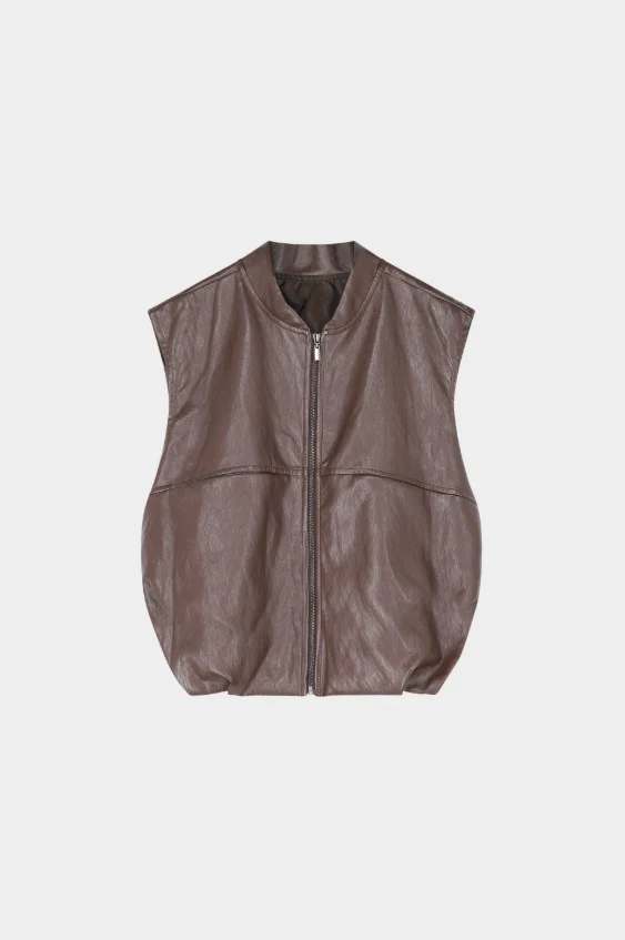 Leren jassen bruin BLACK ROSE - Image 2