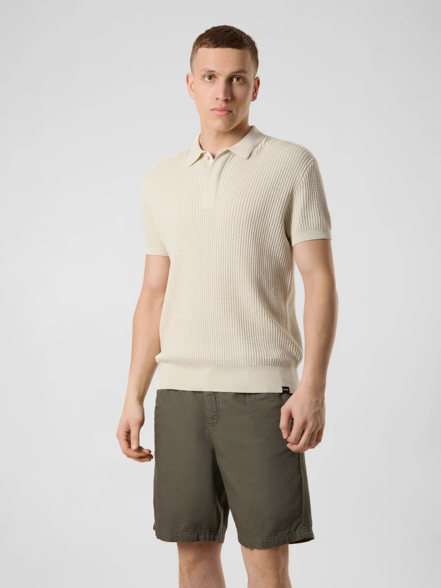 Polo's korte mouw beige ANTWRP