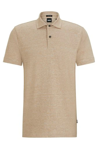 Polo's korte mouw beige Boss Men Black