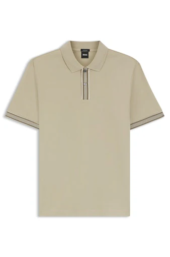 Polo's korte mouw beige Boss Men Black