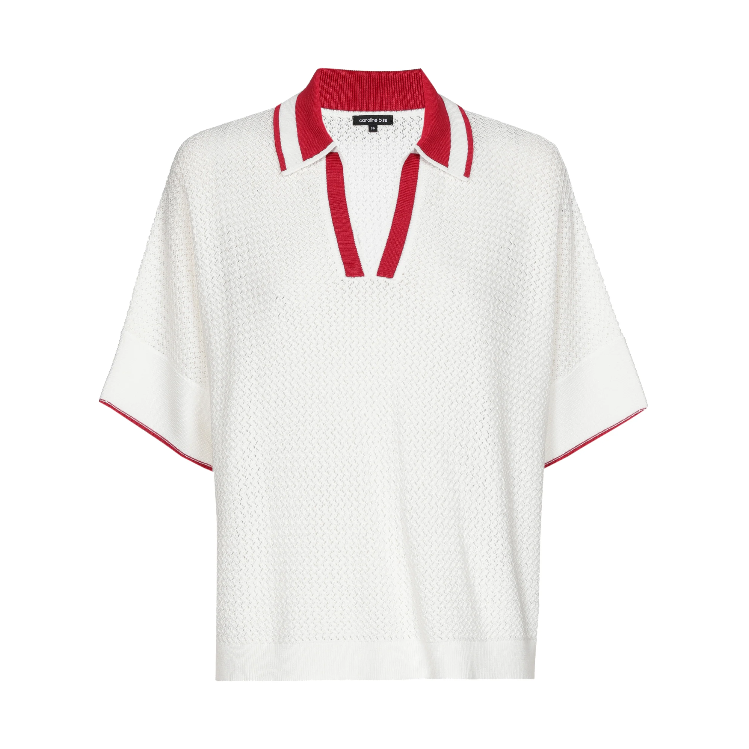 Polo's korte mouw beige Caroline Biss