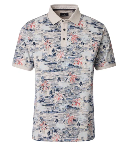 Polo's korte mouw beige Casa Moda