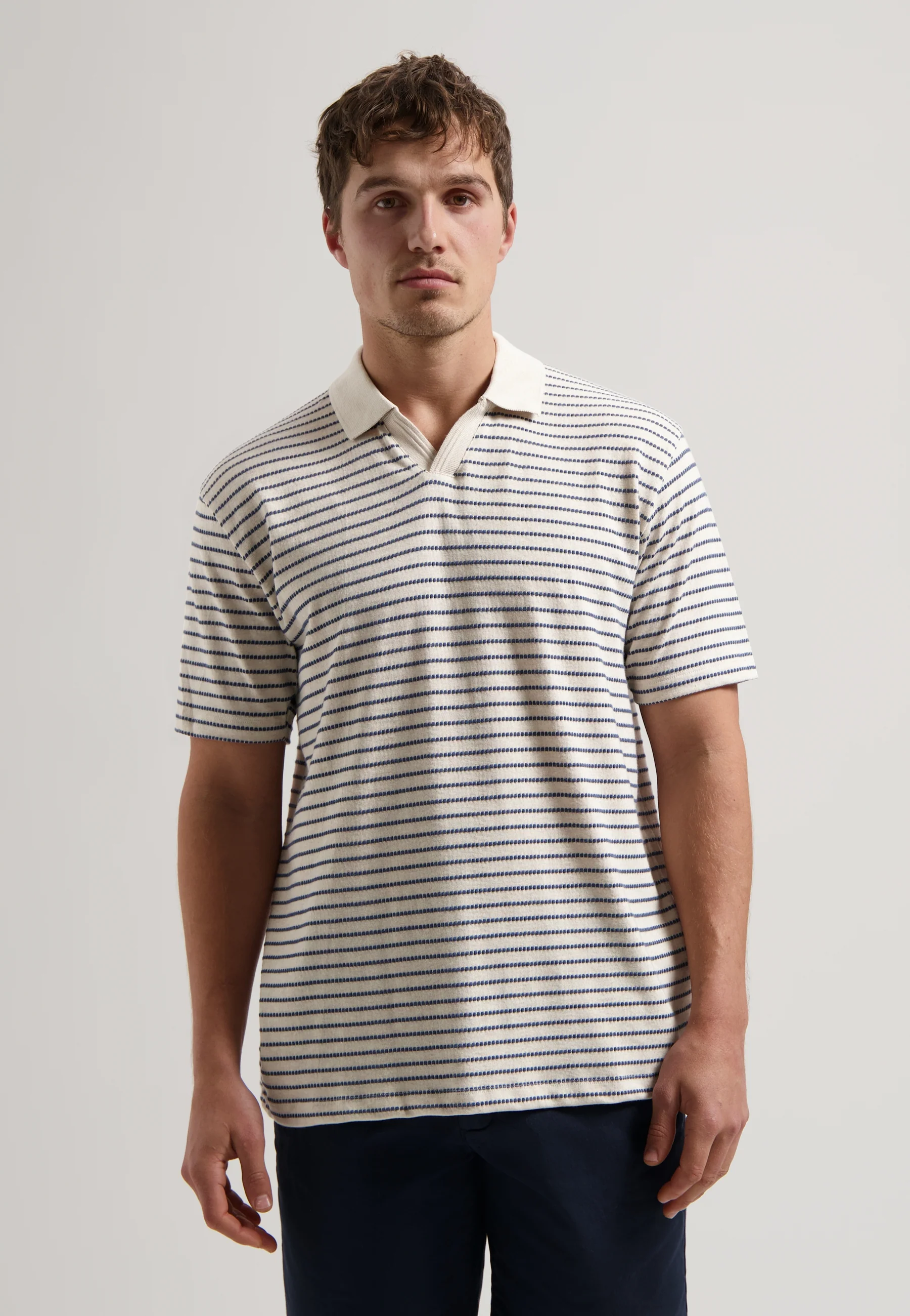 Polo's korte mouw beige Dstrezzed
