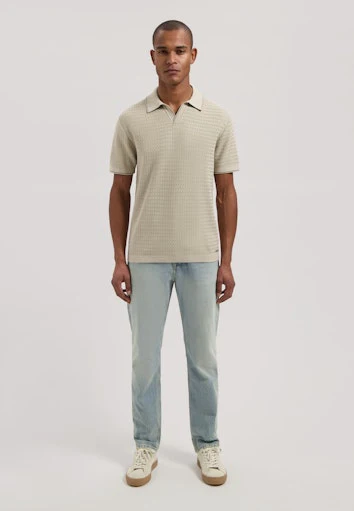 Polo's korte mouw beige Dstrezzed - Image 4