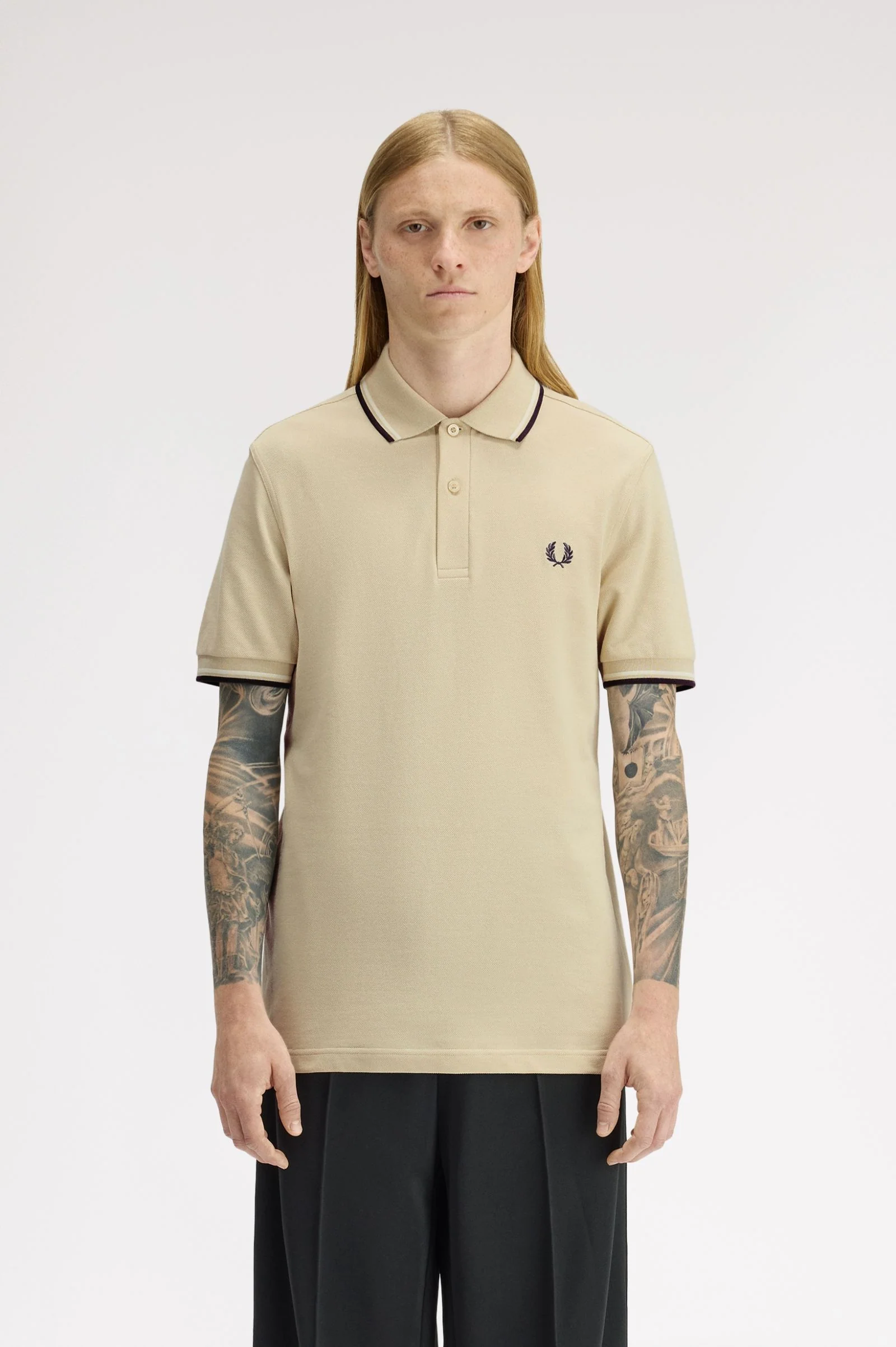 Polo's korte mouw beige Fred Perry