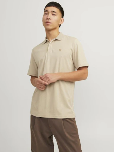 Polo's korte mouw beige JACK & JONES