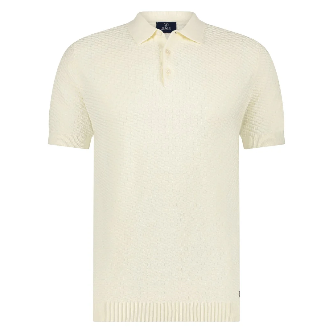 Polo's korte mouw beige Marco Manzini