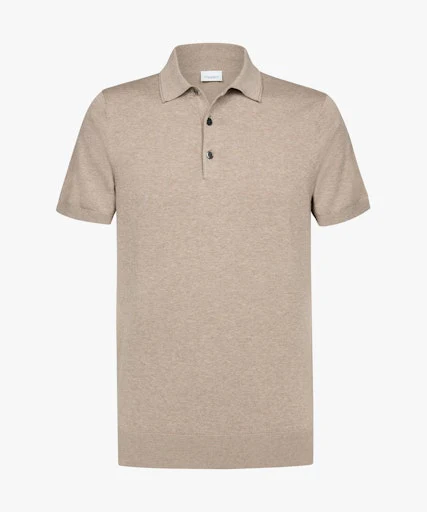 Polo's korte mouw beige Profuomo