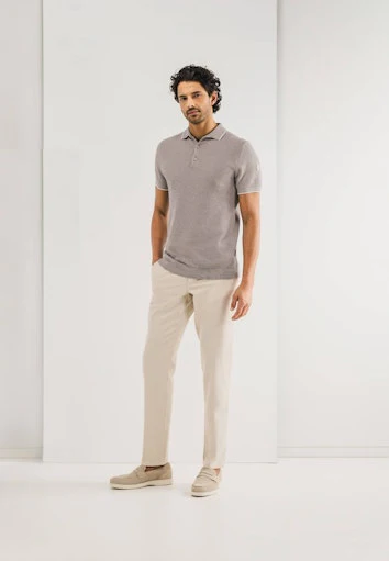 Polo's korte mouw beige State of Art - Image 2