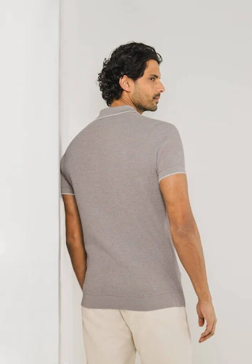 Polo's korte mouw beige State of Art - Image 3