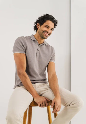 Polo's korte mouw beige State of Art - Image 6