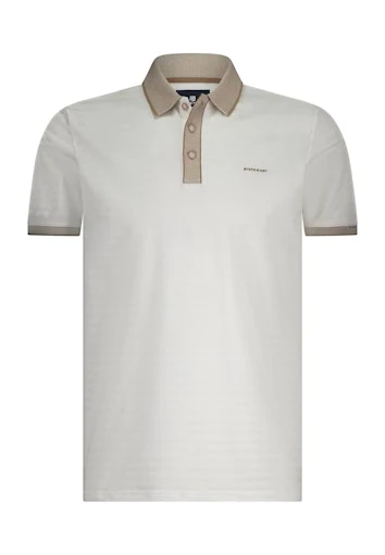 Polo's korte mouw beige State of Art
