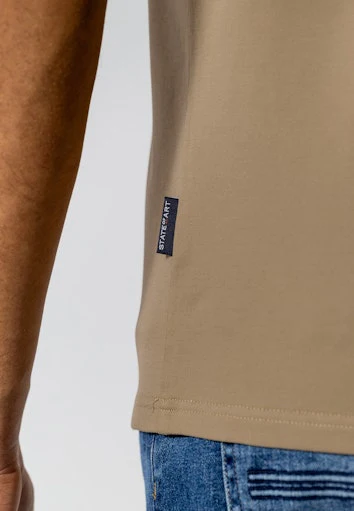 Polo's korte mouw beige State of Art - Image 5