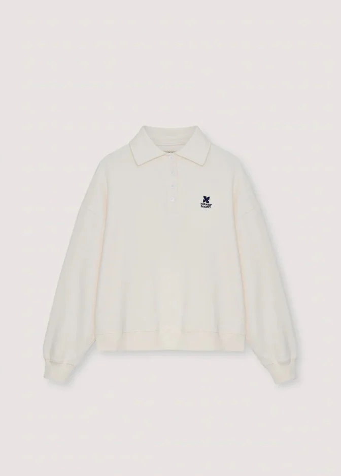 Polo's korte mouw beige The New Society - Image 3