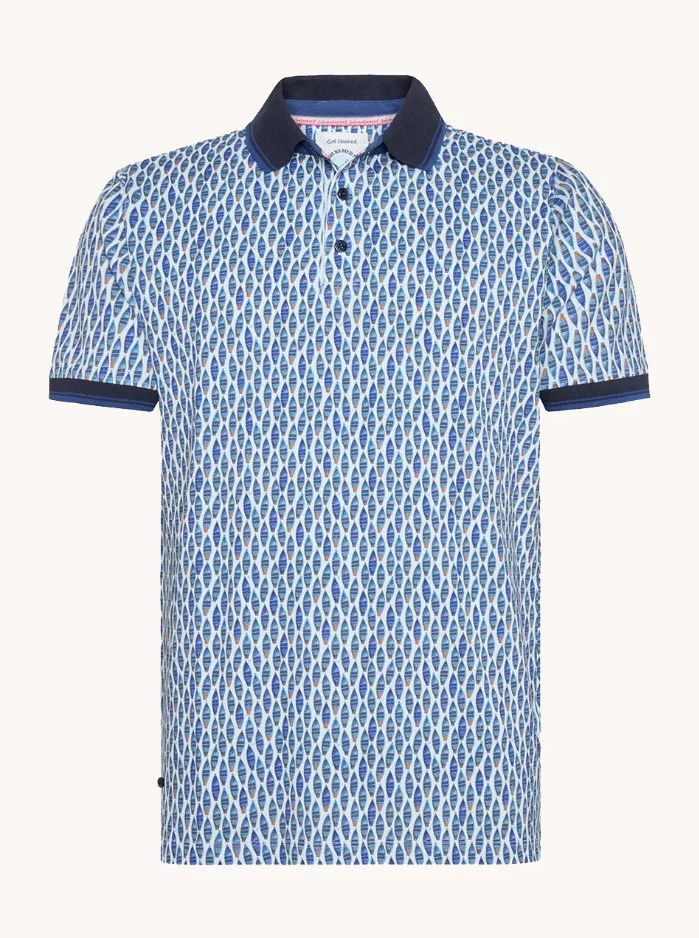 Polo's korte mouw blauw A Fish Named Fred