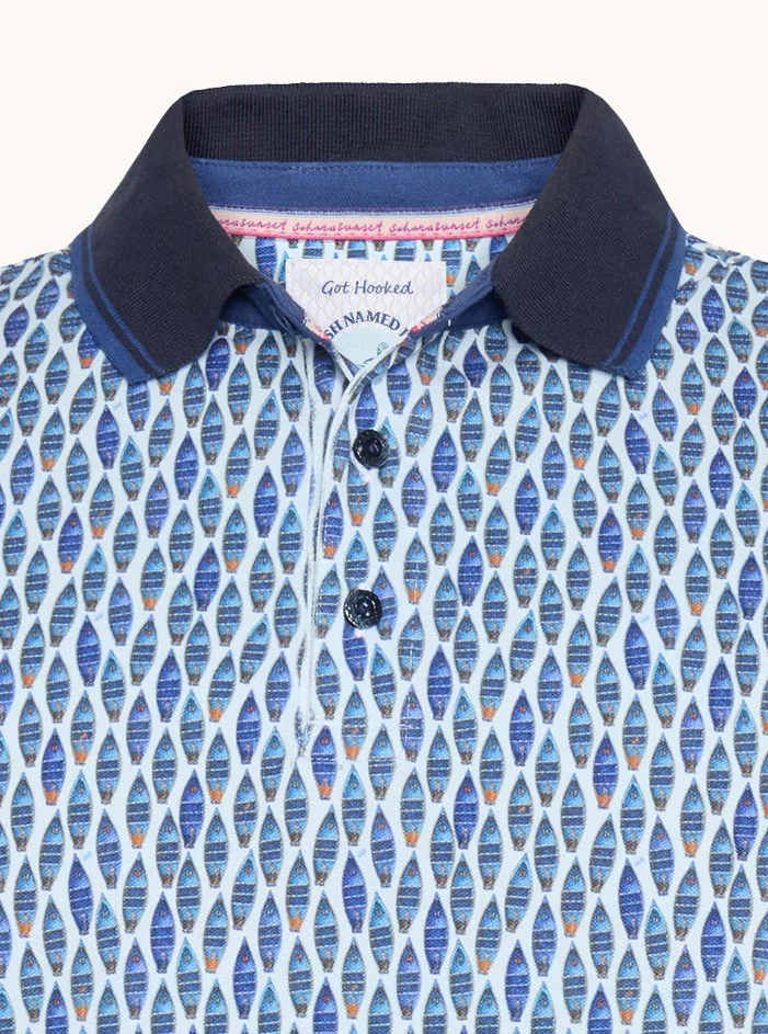 Polo's korte mouw blauw A Fish Named Fred - Image 2