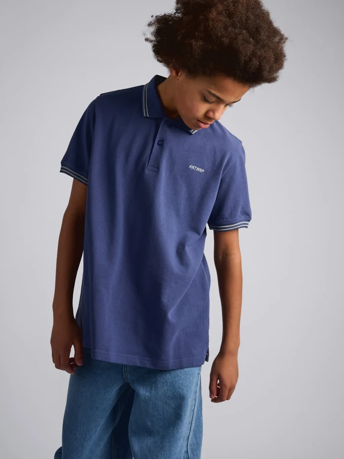 Polo's korte mouw blauw ANTWRP Junior