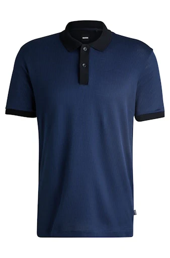 Polo's korte mouw blauw Boss Men Black