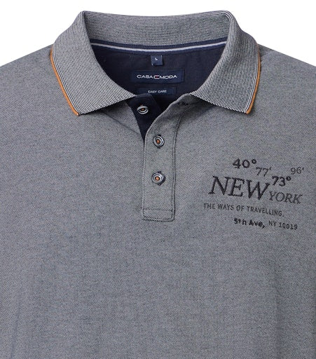 Polo's korte mouw blauw Casa Moda - Image 3