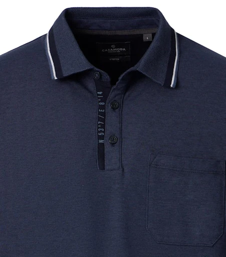 Polo's korte mouw blauw Casa Moda - Image 3