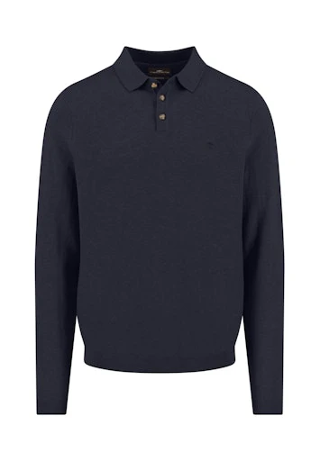 Polo's lange mouw blauw Fynch-Hatton