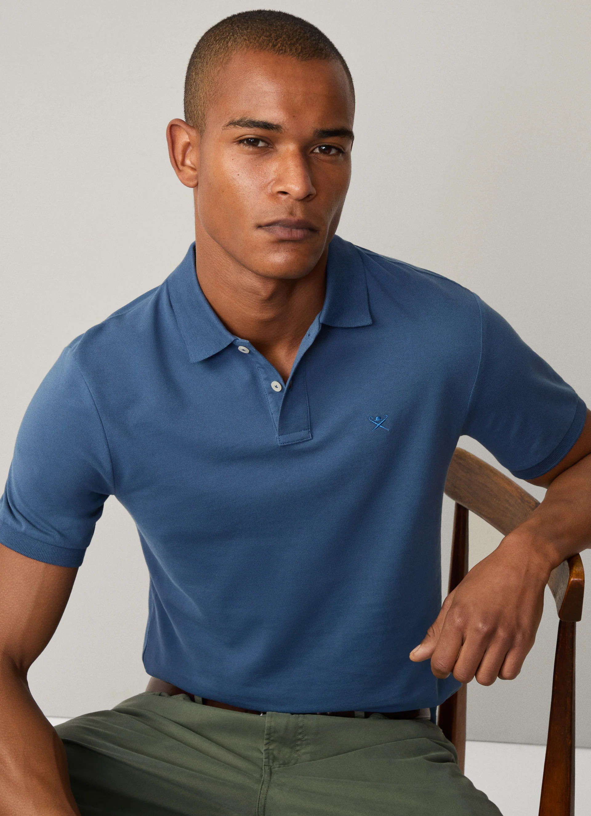 Polo's korte mouw blauw Hackett London