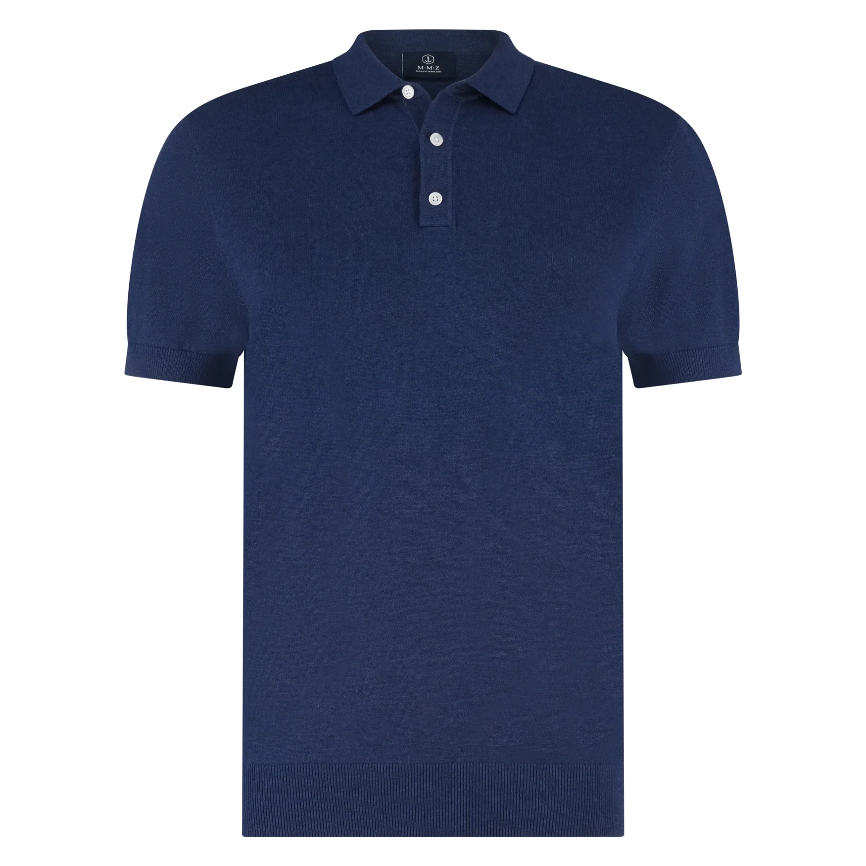 Polo's korte mouw blauw Marco Manzini
