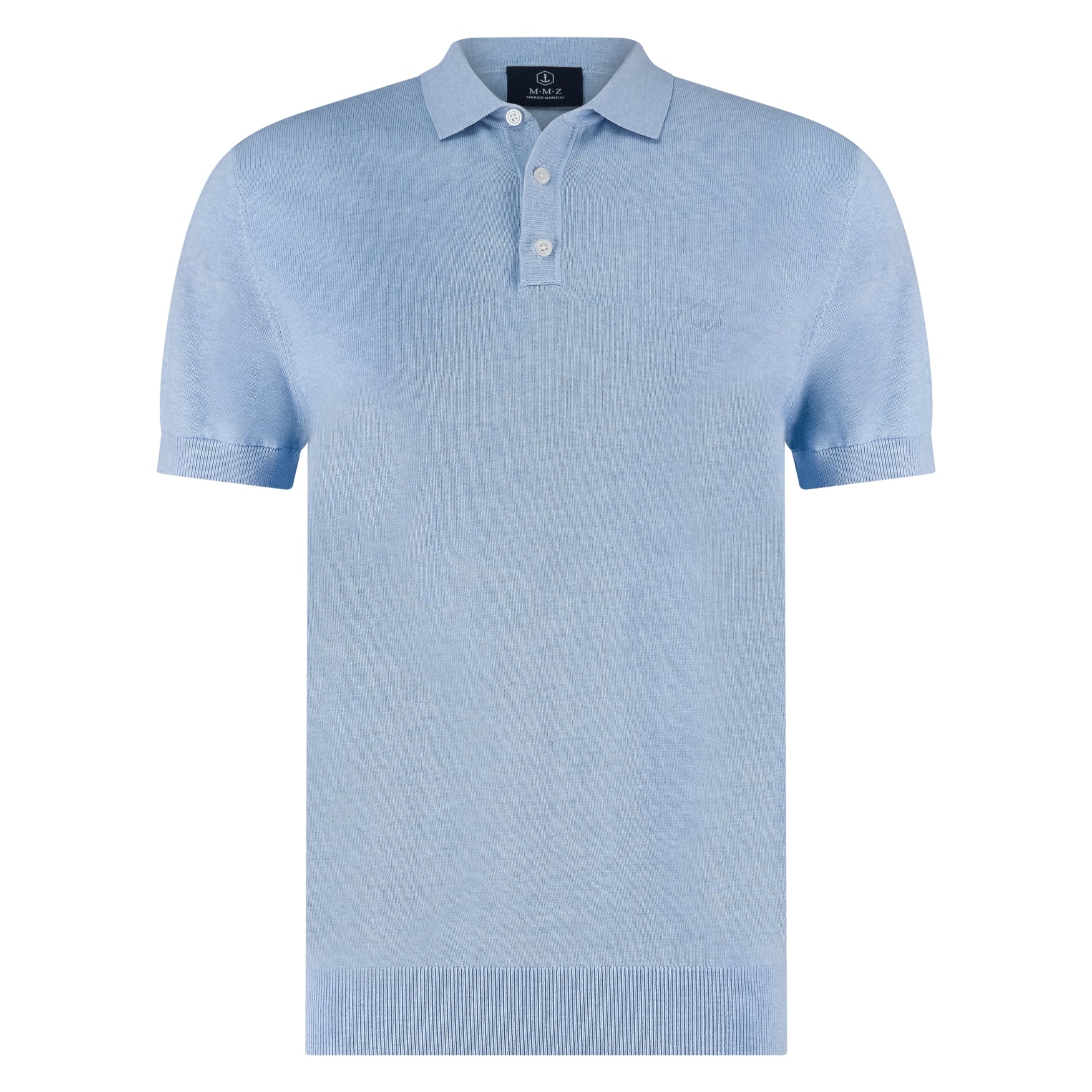 Polo's korte mouw blauw Marco Manzini