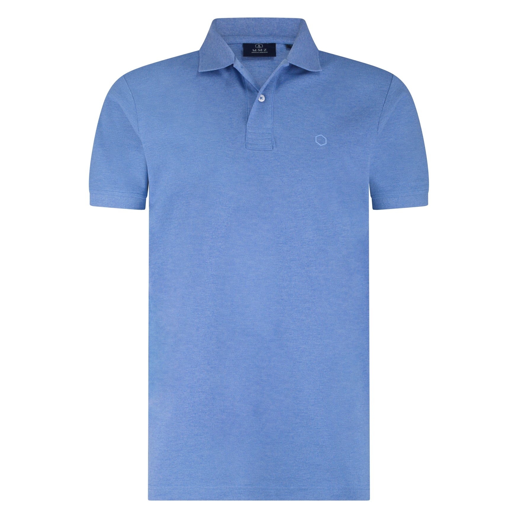 Polo's korte mouw blauw Marco Manzini