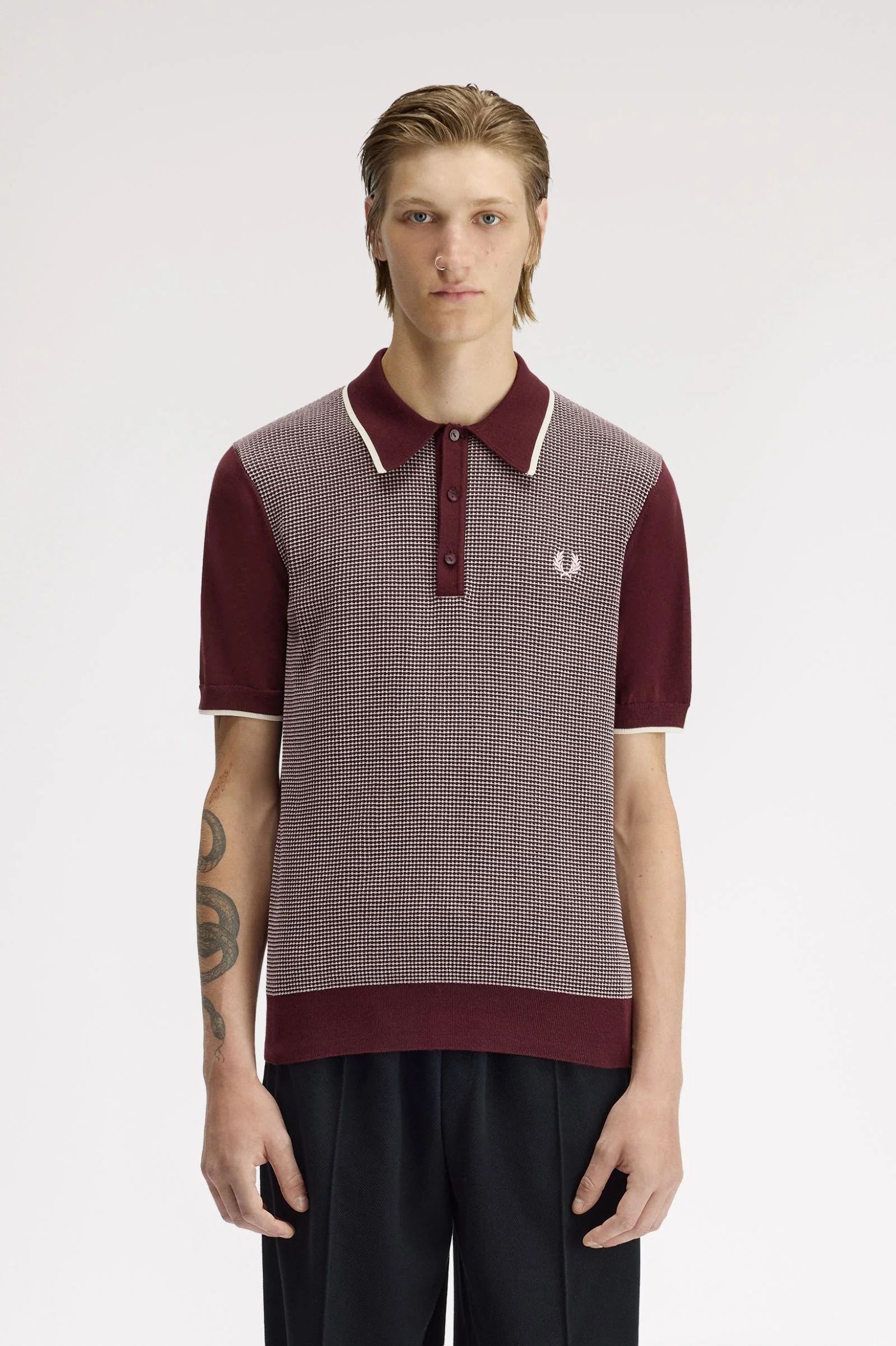 Polo's korte mouw bordeaux Fred Perry