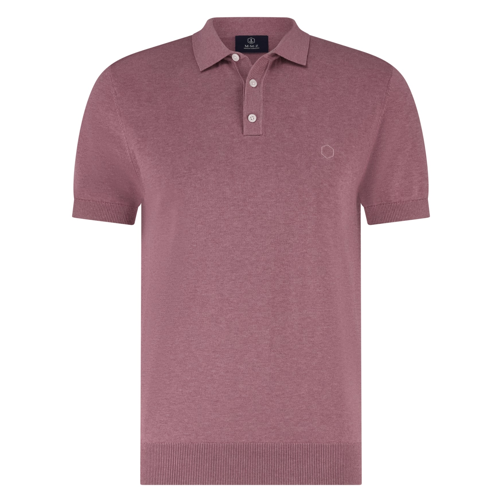 Polo's korte mouw bordeaux Marco Manzini